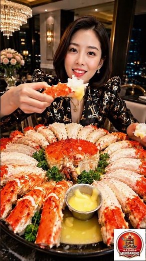 Ultimate King Crab 🦀 Luxury Seafood Feast Giant Crab Legs Eating Sounds Korean Style ASMR Mukbang
