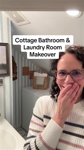 Charming Cottage Bathroom & Laundry Room Makeover