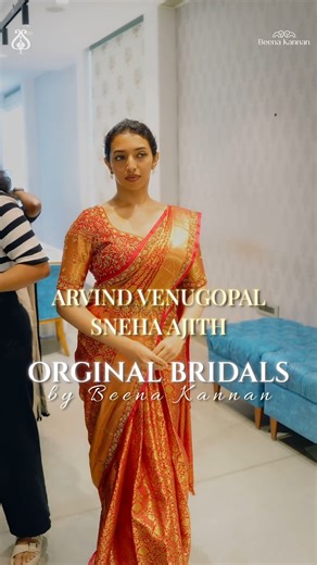 Beena Kannan Couture on Instagram: "Every bride is a princess on her wedding day, and we make sure each bride truly feels that way. When Sneha Ajith approached us, we knew this was going to be something special. Creating her wedding saree was nothing short of magical. We are delighted to weave such beautiful wedding stories for our cherished brides! [Bride, Wedding Saree, Seematti, Seematti Bride, Bridal Saree, Indian Bride, SouthIndian Bride, Wedding Silks, Kanjeevaram Saree]"