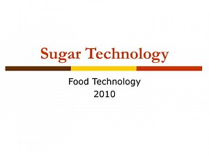 Sugar Technology - SlideServe