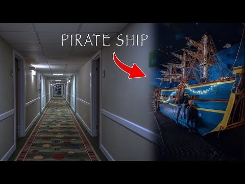 We Found a Pirate Ship inside This Abandoned Hotel (WITH POWER!)