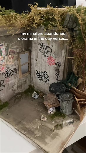 Miniature Diorama: Day vs Night Comparison
