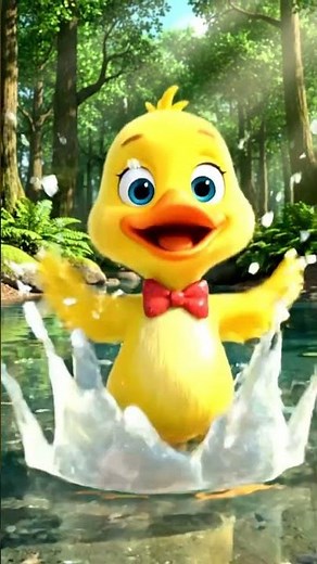 The Little Duck's : Animated Duckling's Cheerful Water Dance #adorable #kidscontent #animation