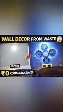 *Waste → Beautiful*👉 Luxury*“₹0 Budget Wall Makeover Simple Plate Wall Decor|DIY Home Decoration”**