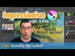 Create Impressionism in Krita with new brushes in 2021
