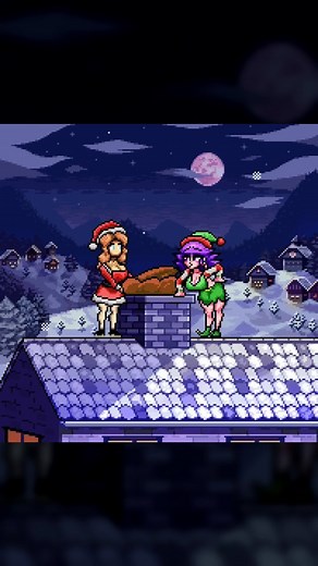 VeFrog on Instagram: "HAPPY HOLIDAYS FROM @vefrog_art & @volt_jolt !!!! Animations & characters - VoltJolt Backgrounds & Assets - Vefrog Songs used "Kevin MacLeod - dance of the sugar plum fairies" "Deck the halls - Jingle punks" #pixelart #christmas #xmas #happyholidays #merrychristmas #animation #cartoon #oc #collab #crossover"