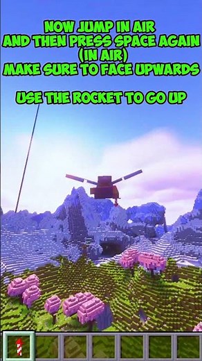 How to use elytra with firework in MINECRAFT #shorts