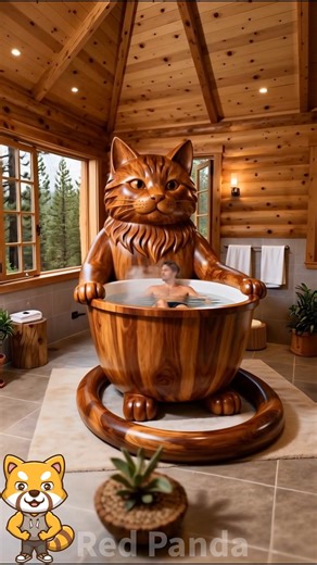 Unbelievable Cat-shaped bathtubs. The best way to relax! | Red Panda Designs