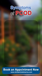 Know the signs and symptoms of PCOD 1) Irregular periods 2) Hair loss 3) Weight gain 4) Acne on face 5) Low energy level 6) Fertility issue 7) Facial hair growth 8) Mood swings #pcod #pcos #pcosweightloss #pcosawareness #SymptomsofPCOD | Dr. Chanchal Sharma