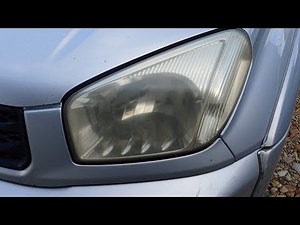-replacement of the front headlight on Toyota Rav-4