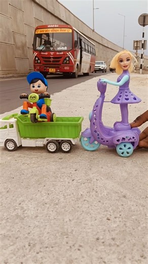 Remote Control Scooty Girl And Monkey Scooter Unboxing And Testing Short ||