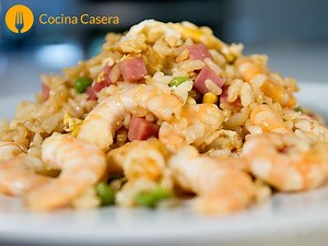 Arroz Cantonés. Receta fácil tipo china o asiática