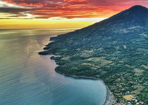 Conchagua Volcano El Salvador. Beautiful Stratovolcano Overlooking the Fonseca Gulf