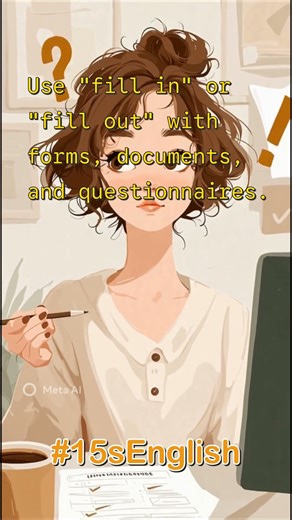 [Q131] Stop Saying It Wrong: How to Use "Fill In" with Forms #shorts