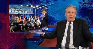 Jon Stewart gleefully deconstructs Sean Hannity's Spring Break exposé