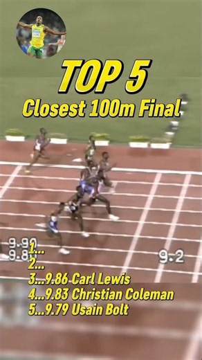 Top 5 Closest 100m Finals Ever in Sprinting History!