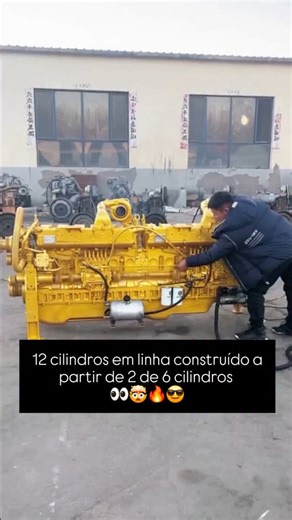 Será que cabe no Chevette? 🤌😂 . #motor #diesel #turbo #12cil #6cil #loucura #potência | Wagner Polo