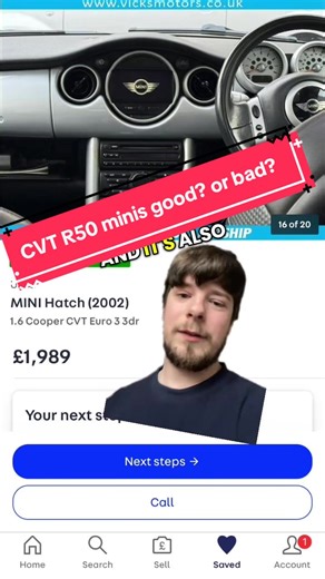 Are you brave enough to own a CVT R50 mini? #cartok #r50 #minicooper #minicoopers #classiccars