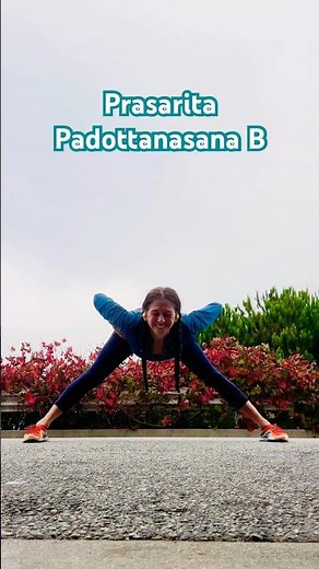 #YogaStretches 🤸 Wide Leg Forward Fold 🤸 Prasarita Padottanasana B