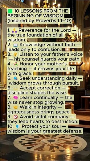 10 Lessons from the Beginning of Wisdom (Proverbs 1:1–10)