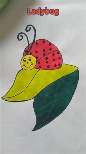Easy Ladybug Drawing | Cute ladybug #drawingforkids #drawing4kids #shortsviral #drawing #easydrawing