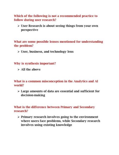 Design Thinking for Data Professionals COURSE ANSWERS IGOT KARMAYOGI