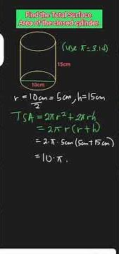 How to Find the Total Surface Area of a Closed Cylinder