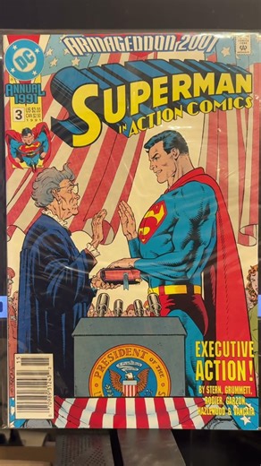 Action Comics 3 from August 1991 with a great cover by Dave Gibbons.