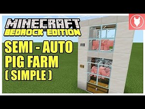 Minecraft Bedrock - Semi - Automatic Pig Farm Tutorial ( Xbox / MCPE / Windows 10 / Switch )