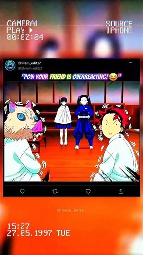 ​Demon Slayer Funny Moment in Hindi 🗡️🔥 #demonslayer #shortvideo