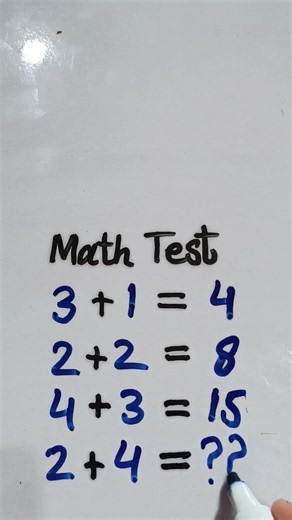 math logical test for genius💪.#mathpuzzle #mathsbraintestsolution#mathpuzzle #testandlearn#education