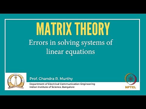 Errors in solving systems of linear equations