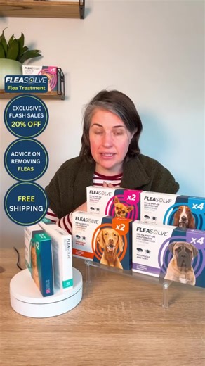 Dog Flea Treatment x2 Pipette - Very Large Dogs 40kg-60kg - Flea and Tick Protection - Fleasolve