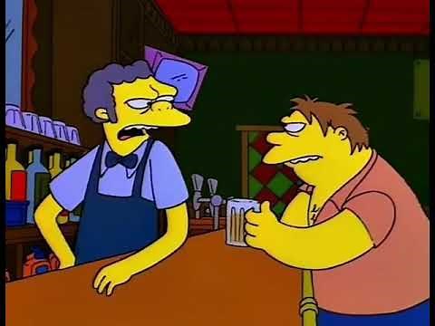 The Simpsons. Barney's tab.