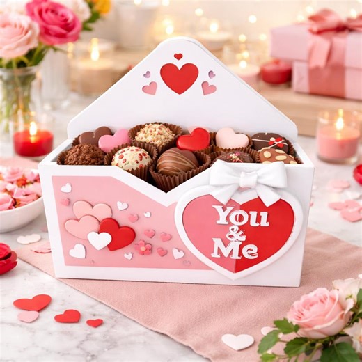 Mother's Day Gift 3D Printable Heart Chocolate Box | STL OBJ File (digital Download) - Etsy