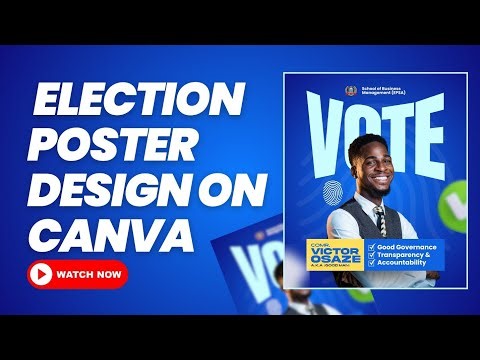 How to Design a Professional Election Poster on Canva #canvatutorial