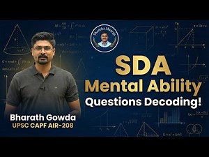 SDA Mental Ability Question Paper Analysis and Key Answers | Mental Ability Preparation 2026