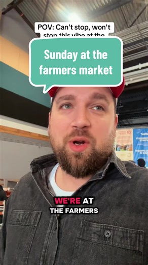 A Sunday morning at the farmers market we’re having so much fun #HotHoney #honey #honeyempire #farmersmarket