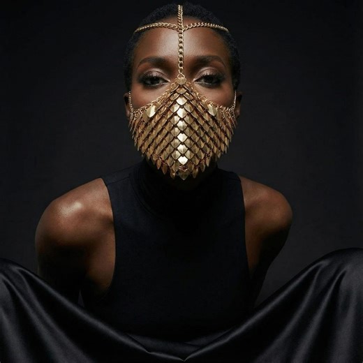 Metal Mask, Belly Dance Face Jewelry, Arabian Face Mask, Statement Face Veil, Burning Man Jewelry, Cosplay Face Mask, Alternative Face Mask - Etsy