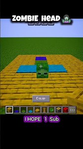 How To Make A Zombie Head 🧟‍♂️ in minecraft series || #shorts #gaming #ytshorts