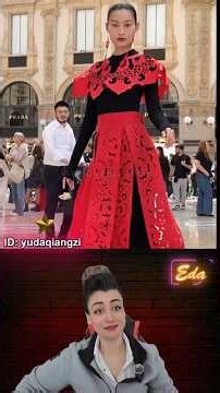 🔥 The Woman Turning Heads with Unique Style and Red Dress! #streetstyle #shorts