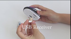 Thanice Mini Mouse - Small Wireless Optical Kids Mouse for School, Travel, PC & MacBook - USB Receiver (Blue)