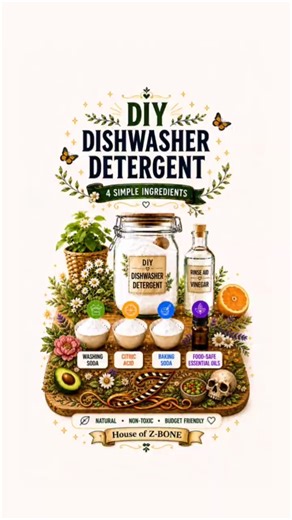 DIY Dishwasher Detergent That ACTUALLY Works 🍊🍋🫧