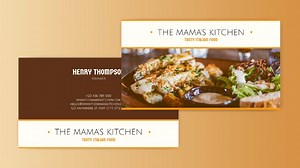 How to Design a Business Card for a Italian Food Restaurant with Food Photo Decoration - Italian Food
