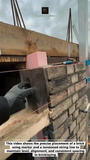 Precision Bricklaying Technique Explained #Brickwork #MasonrySkill #ConstructionTips