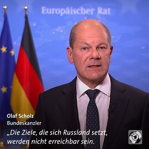 Die Ukraine müsse ihr eigenes Land, ihre Integrität und ihre Souveränität verteidigen können, so Bundeskanzler Scholz im tagesthemen-Interview. Laut Scholz werde der Plan Putins nicht aufgehen. | tagesschau