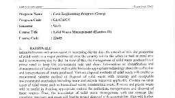 S W M Curriculum - Solid Waste Management - Notes - Teachmint
