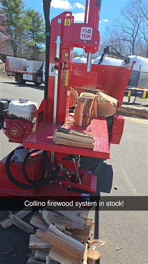 Collino vertical splitter and hopper systems in stock! Only at New England Pine.