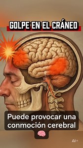 🤕🧠 Golpe en el cráneo Un golpe en la cabeza puede provocar desde una contusión leve hasta una conmoción cerebral. Aunque no siempre haya herida visible, el cerebro puede sufrir alteraciones que causan dolor, mareo, vómitos, confusión o pérdida de conciencia, por lo que siempre debe evaluarse. #GolpeEnLaCabeza #ConmociónCerebral #TraumatismoCraneal #SaludNeurológica #CerebroHumano | ᴹᵉᵈⁱᶜⁱⁿᵃ ᴱⁿ ᴱˢᵖᵃⁿ̃ᵒˡ