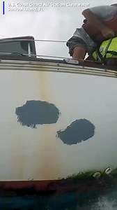 47K views · 449 reactions | Incredible job! Video shows the United States Coast Guard rescuing a boater and his dog after their boat became disabled and started taking on water during Hurricane Helene. #HurricaneHelene #weather #Helene #rescue #CoastGuard #FLwx #Florida | FOX5 Las Vegas | Facebook